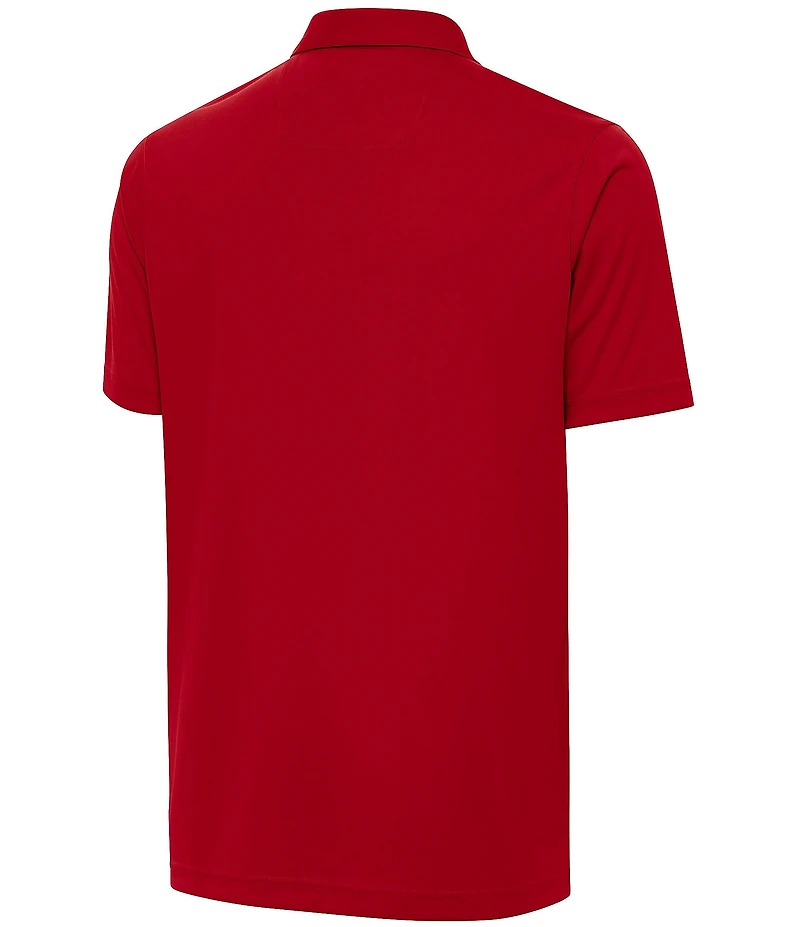 Antigua 2024 College Football Playoff National Champions Ohio State Buckeyes Tribute Short Sleeve Polo Shirt