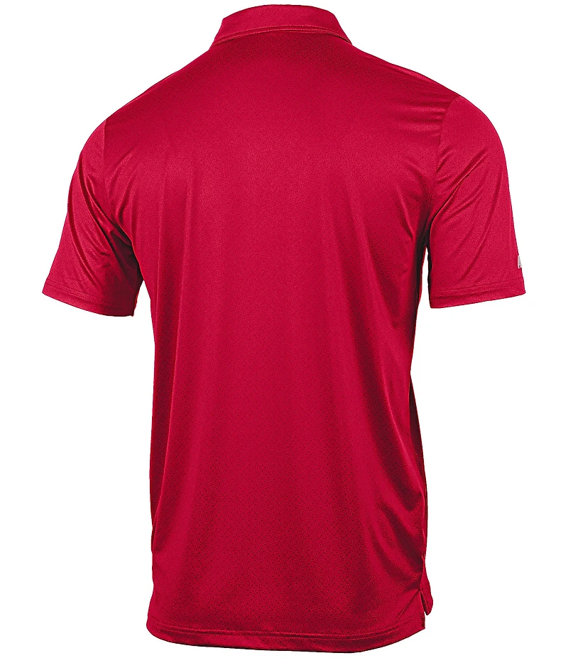 Antigua 2024 College Football Playoff National Champions Ohio State Buckeyes Whirl Short Sleeve Polo Shirt