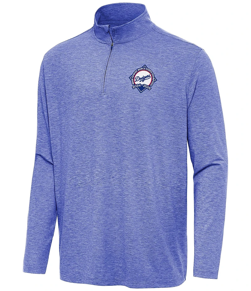 Antigua MLB Los Angeles Dodgers Back-To-Back World Series Champions Hunk Quarter-Zip Pullover