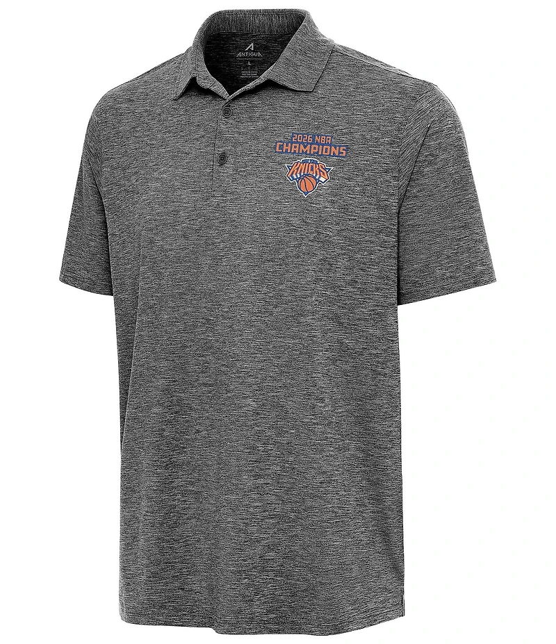 Antigua NBA New York Knicks 2026 World Champions Par 3 Short Sleeve Polo Shirt