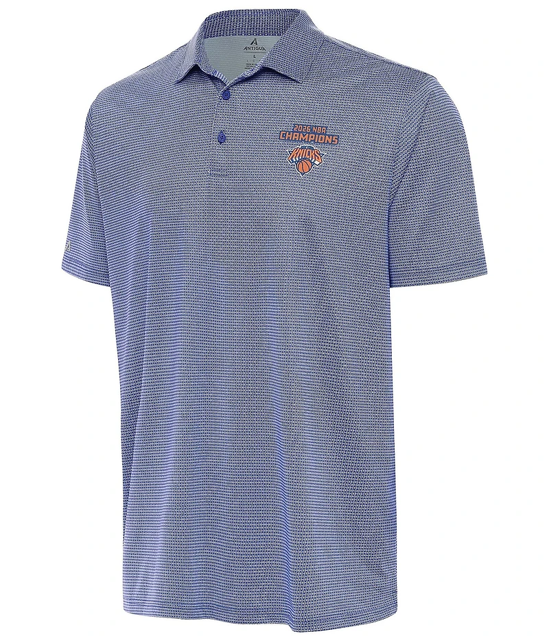 Antigua NBA New York Knicks 2026 World Champions Rings Short Sleeve Polo Shirt