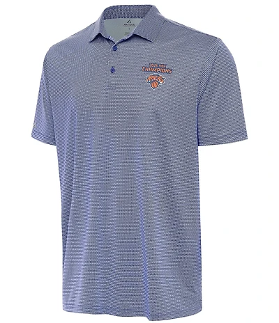 Antigua NBA New York Knicks 2026 World Champions Rings Short Sleeve Polo Shirt