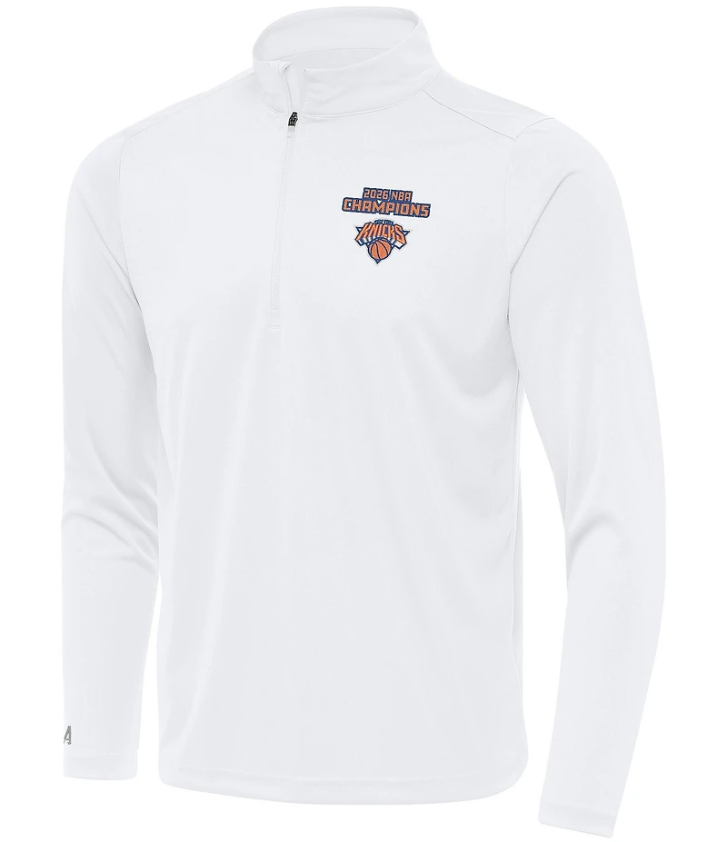 Antigua NBA New York Knicks 2026 World Champions Tribute Quarter-Zip Pullover