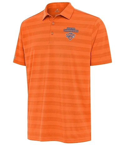 Antigua NBA New York Knicks 2026 World Champions Tunnel Short Sleeve Polo Shirt