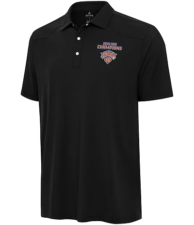 Antigua NBA New York Knicks 2026 World Champions Western Short Sleeve Polo Shirt