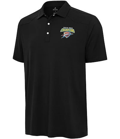 Antigua NBA Oklahoma City Thunder 2025 World Champions Western Short Sleeve Polo Shirt