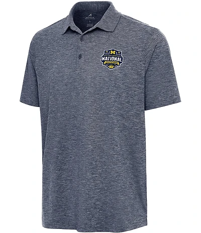 Antigua NCAA Basketball Michigan Wolverines 2026 National Champions Par 3 Short Sleeve Polo Shirt