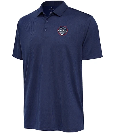 Antigua NCAA Basketball UCONN Huskies 2026 National Champions Ellipse Short Sleeve Polo Shirt