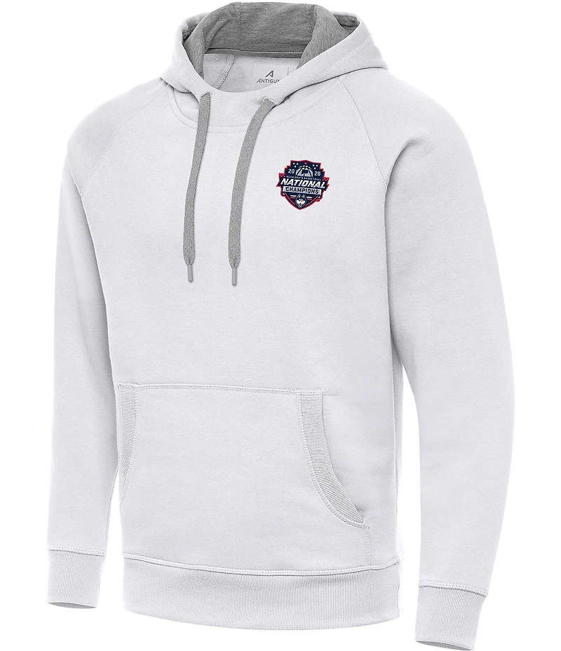 Antigua NCAA Basketball UCONN Huskies 2026 National Champions Victory Fleece Pullover Hoodie