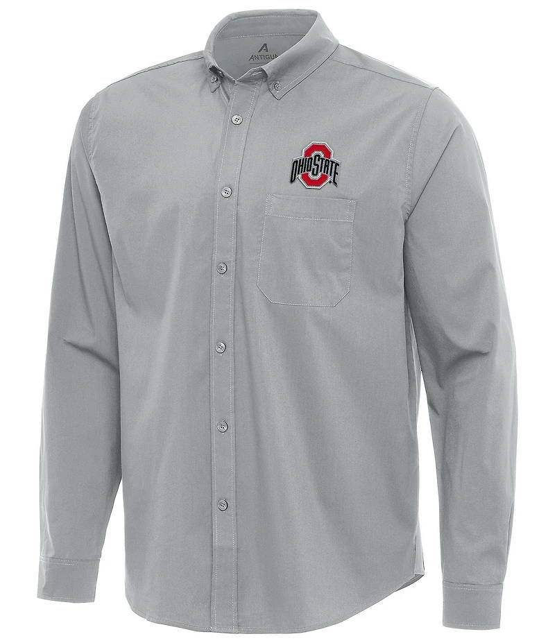 Antigua NCAA Big 10 Flight Long Sleeve Woven Shirt