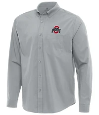 Antigua NCAA Big 10 Flight Long Sleeve Woven Shirt