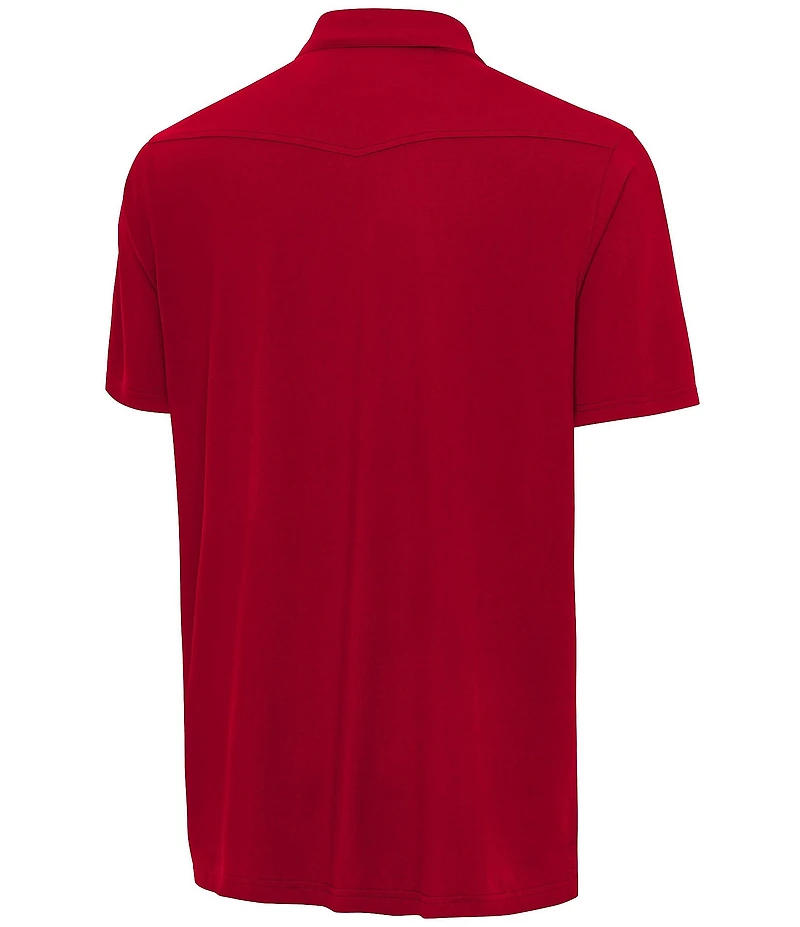 Antigua NCAA Big 10 Western Short Sleeve Polo Shirt