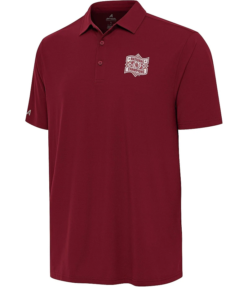 Antigua NCAA Oklahoma Sooners 2026 College Baseball Champions Era Short Sleeve Polo Shirt