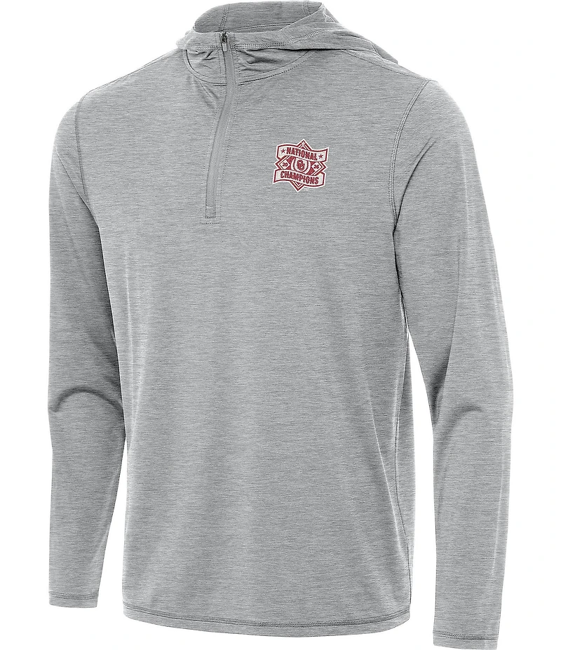 Antigua NCAA Oklahoma Sooners 2026 College Baseball Champions Tidy Quarter-Zip Pullover Hoodie