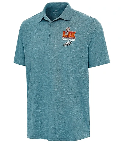Antigua NFL Philadelphia Eagles Super Bowl 59 Champs Par 3 Short Sleeve Polo Shirt