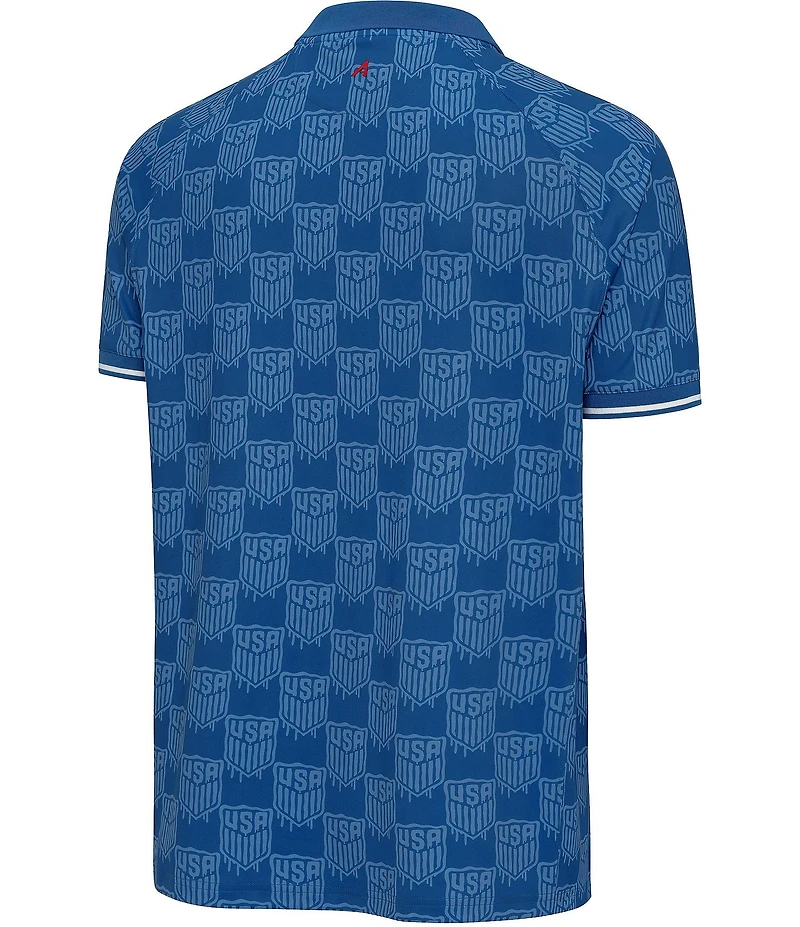 Antigua USA World Cup 2026 Golden Short Sleeve Polo Shirt