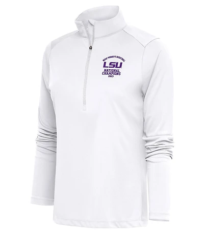 Antigua Women's LSU Tigers NCAA Women's Basketball 2023 National Champions Tribute Half-Zip Pullover