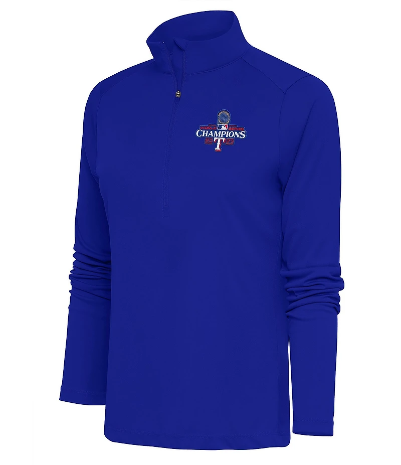 Antigua Women's MLB Texas Rangers 2023 World Series Tribute Half-Zip Pullover