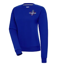 Antigua Women's MLB Texas Rangers 2023 World Series Victory Crew Sweatshirt