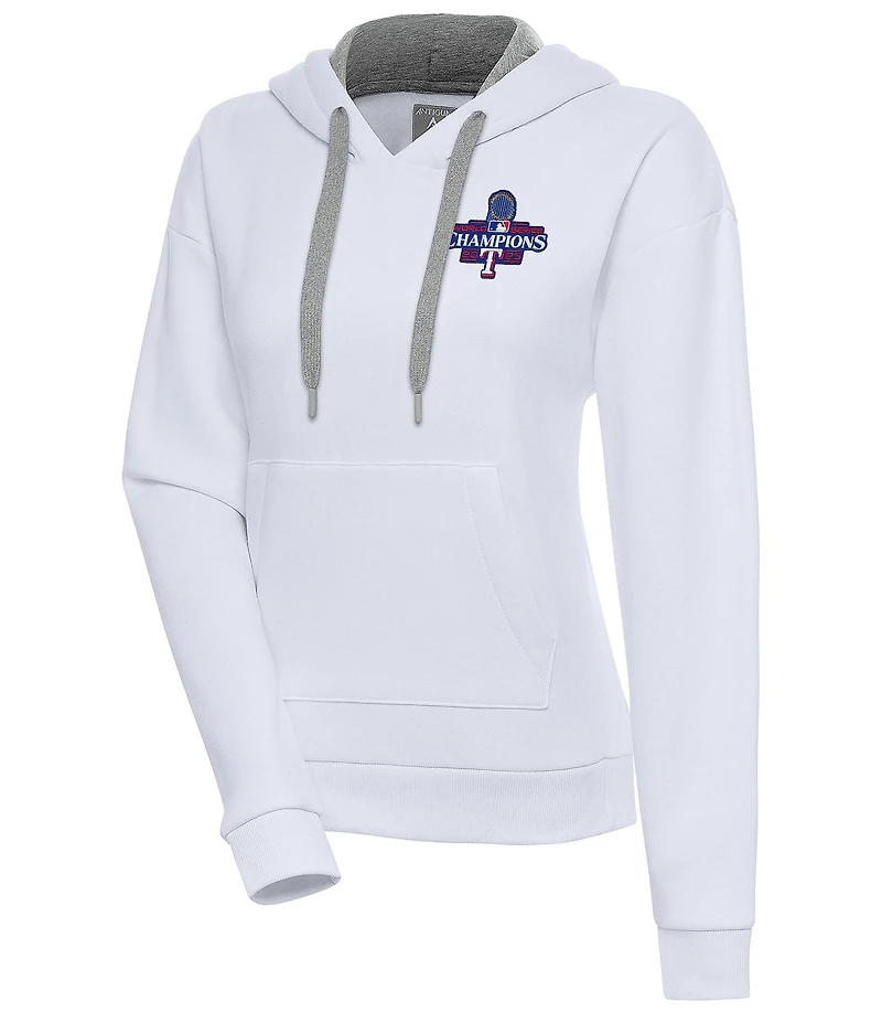 Antigua Women's MLB Texas Rangers 2023 World Series Victory Hoodie