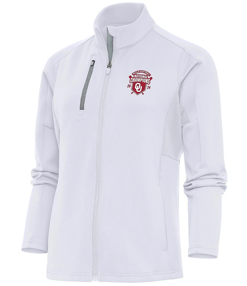 Antigua Women's NCAA Oklahoma Sooners 2024 Women's College World Series National Champions Generation Full-Zip Jacket