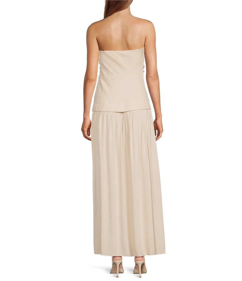 Antonio Melani Viola Drop Waist Square Neckline Maxi Dress