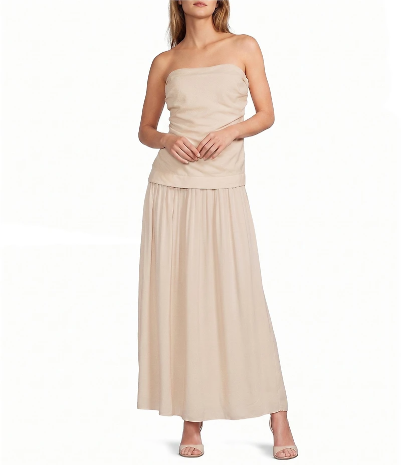 Antonio Melani Viola Drop Waist Square Neckline Maxi Dress