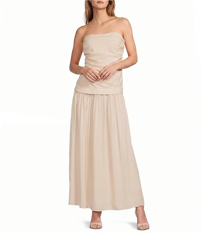 Antonio Melani Viola Drop Waist Square Neckline Maxi Dress