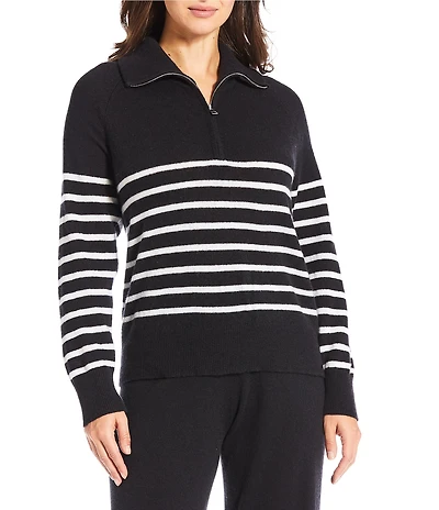 Antonio Melani Abby Quarter Zip Long Sleeve Cashmere Sweater