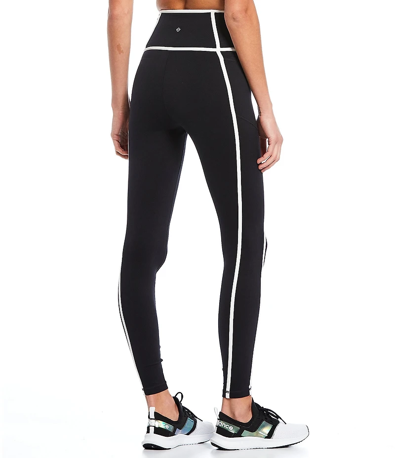 Antonio Melani Active Action High Waisted Contrast Trim 28-Inch Coordinating Leggings