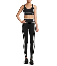 Antonio Melani Active Action High Waisted Contrast Trim 28-Inch Coordinating Leggings