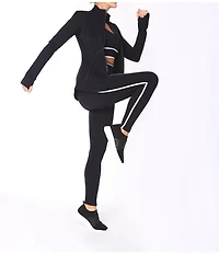 Antonio Melani Active Action High Waisted Contrast Trim 28-Inch Coordinating Leggings