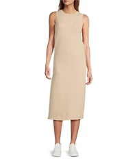 Antonio Melani Active Crew Neck Sleeveless Midi Sweater Dress