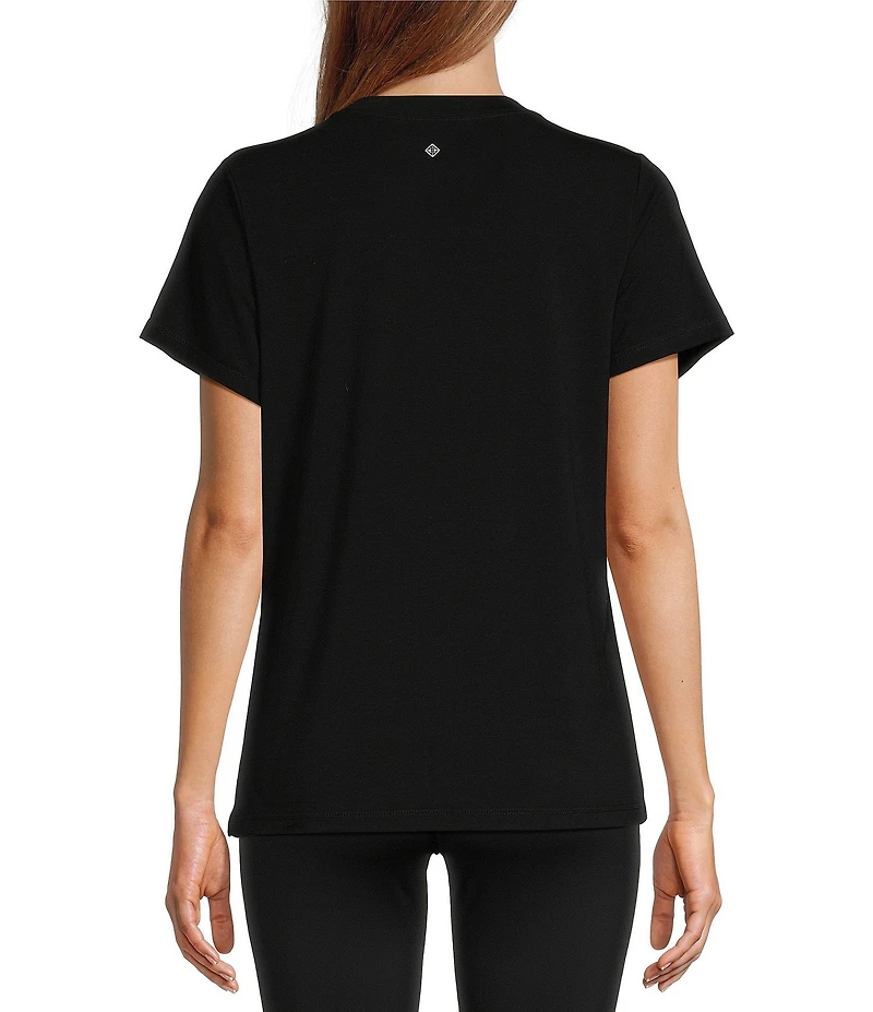 Antonio Melani Active Jet Lag Short Sleeve Relaxed Fit Top