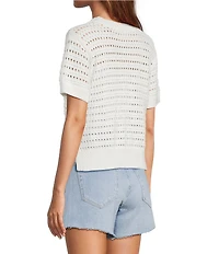 Antonio Melani Active Knit Crew Neck Short Sleeve Pullover