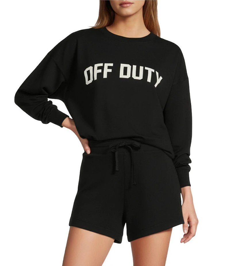Antonio Melani Active Off Duty Crew Neck Long Sleeve Sweatshirt