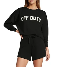 Antonio Melani Active Off Duty Crew Neck Long Sleeve Sweatshirt