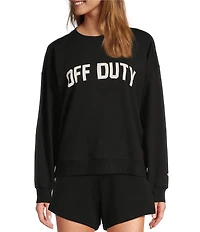 Antonio Melani Active Off Duty Crew Neck Long Sleeve Sweatshirt