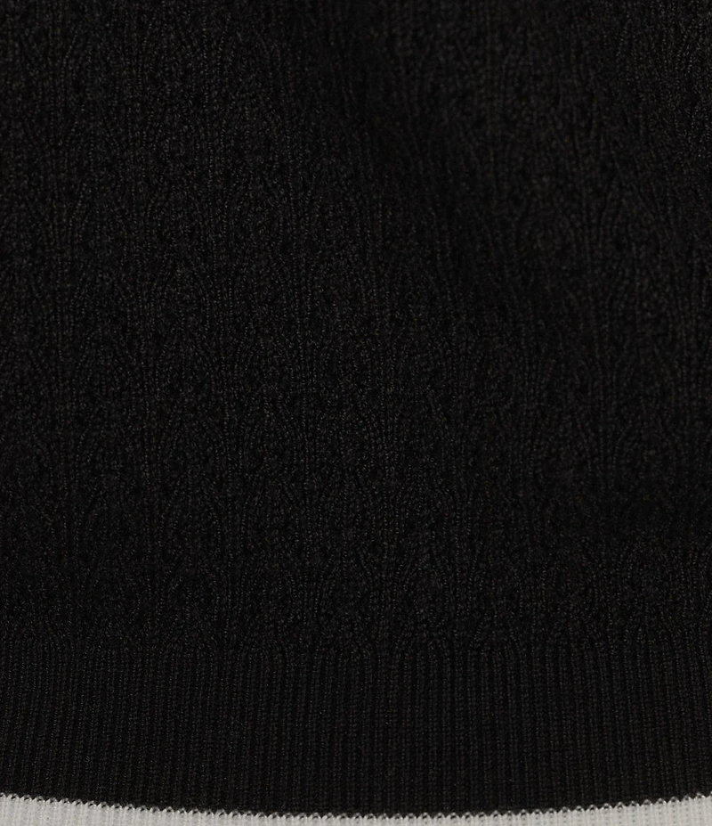 Antonio Melani Active Pointelle Short Sleeve Polo Shirt