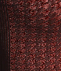 Antonio Melani Active Seamless Houndstooth Mock Neck Long Sleeve Coordinating Cropped Top
