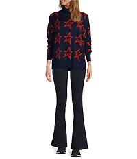 Antonio Melani Active Star Wool Turtleneck Long Sleeve Sweater