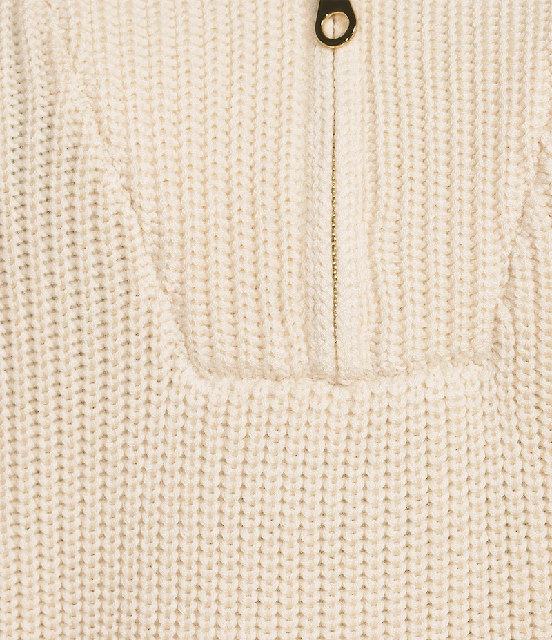 Antonio Melani Active Wool Blend Knit Platter Collar Long Sleeve Quarter Zip Pullover