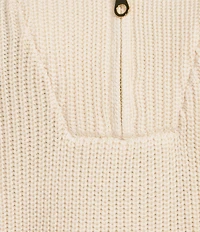 Antonio Melani Active Wool Blend Knit Platter Collar Long Sleeve Quarter Zip Pullover