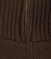 Antonio Melani Active Wool Blend Knit Platter Collar Long Sleeve Quarter Zip Pullover