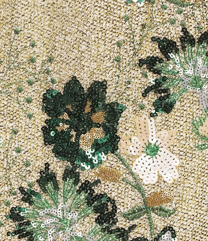 Antonio Melani Adelyn Floral Sequin Sweetheart Sheath Maxi Dress