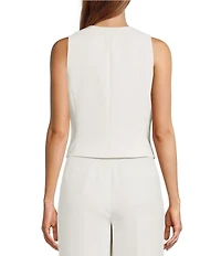 Antonio Melani Adrienne Sleeveless V-Neckline Hook Front Vest
