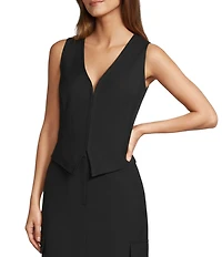 Antonio Melani Adrienne Sleeveless V-Neckline Hook Front Vest
