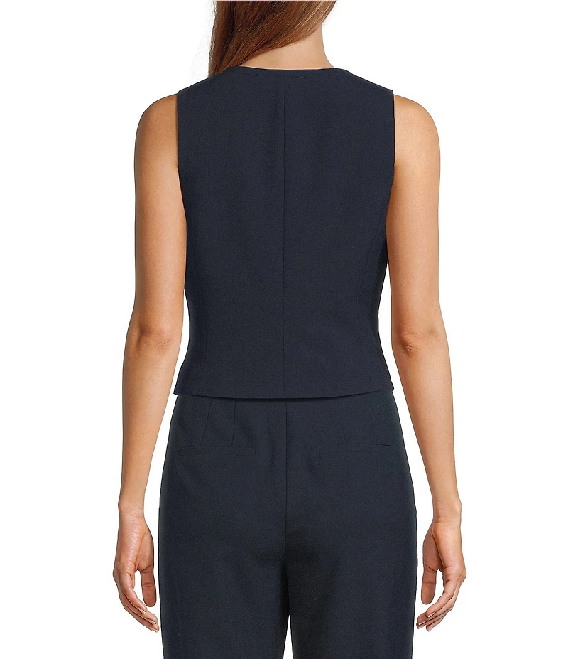 Antonio Melani Adrienne Sleeveless V-Neckline Hook Front Vest