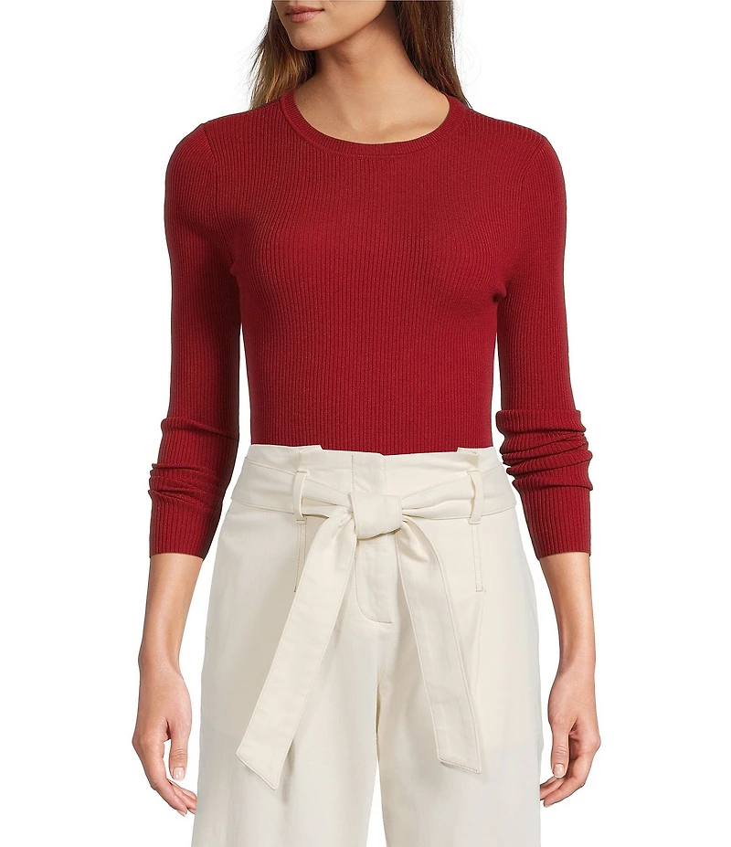 Antonio Melani Aislinn Crew Neckline Long Sleeve Knit Top