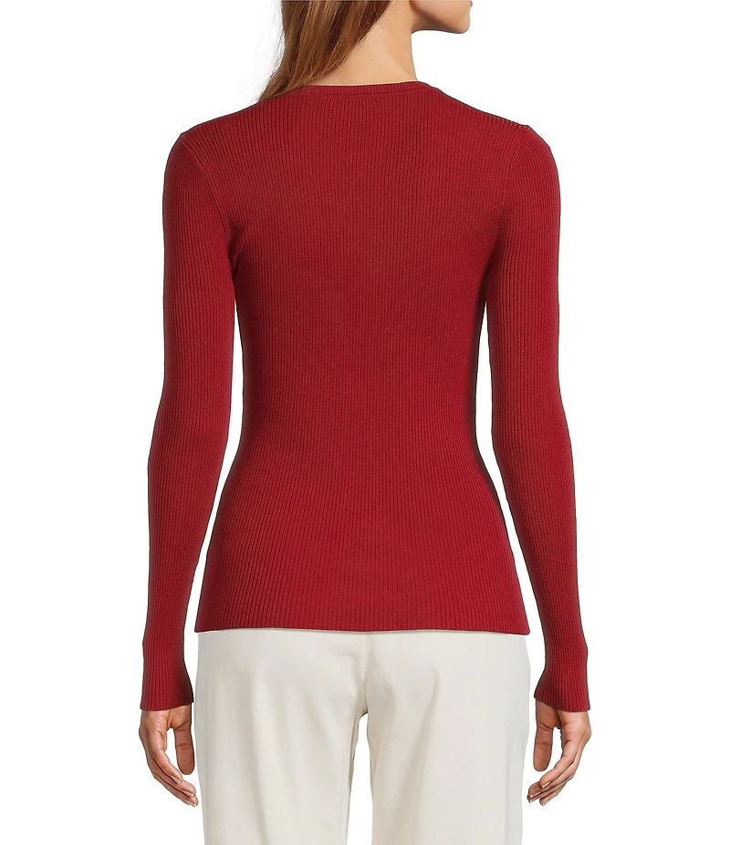 Antonio Melani Aislinn Crew Neckline Long Sleeve Knit Top